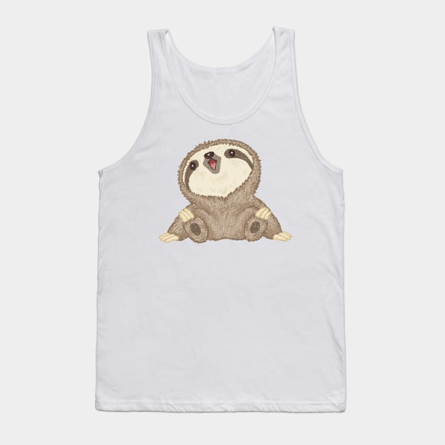 Happy Sloth Tank Top by sanogawa